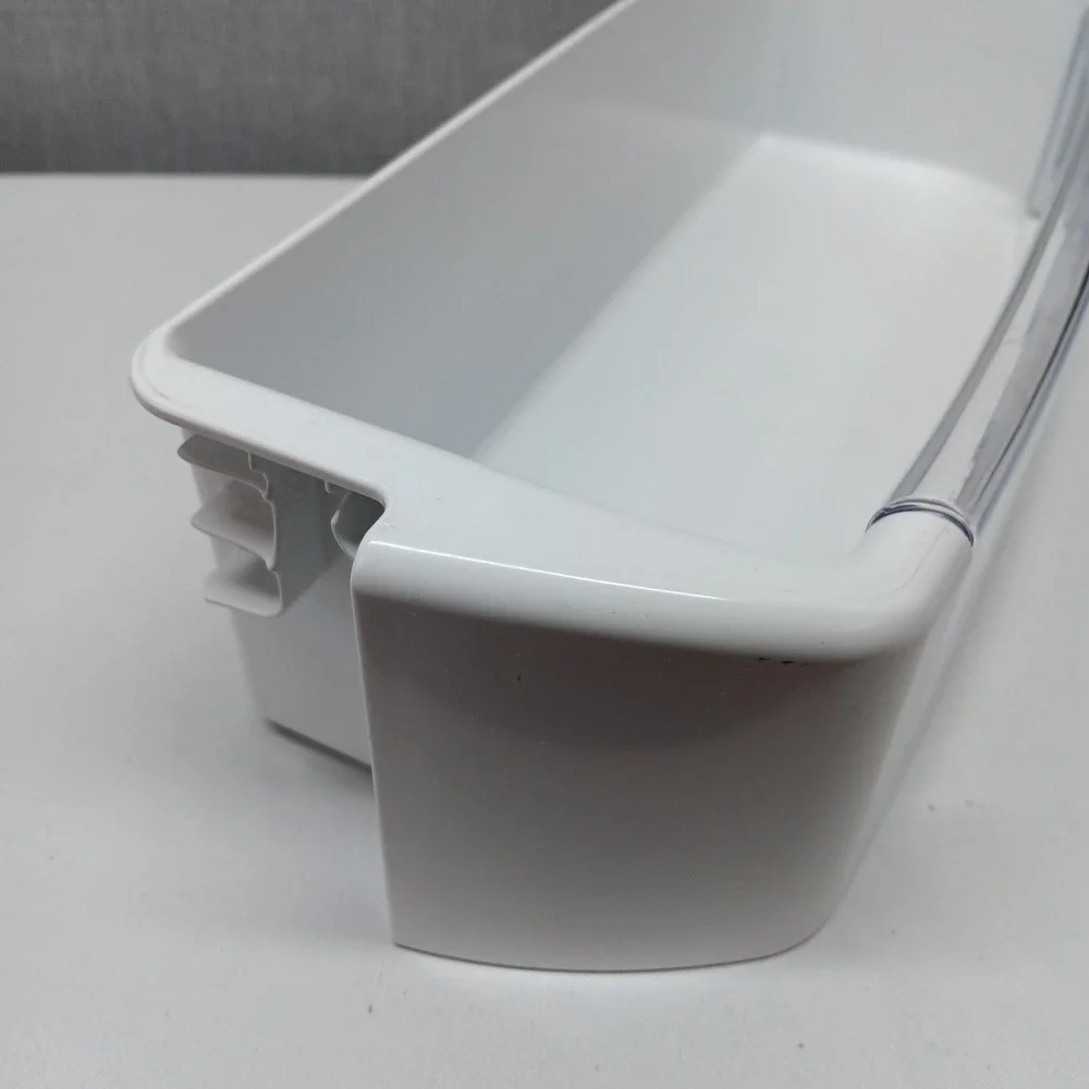 GE Refrigerator Door Bin‎ 200D5596P001 White Clear Shield OEM Used Shelf